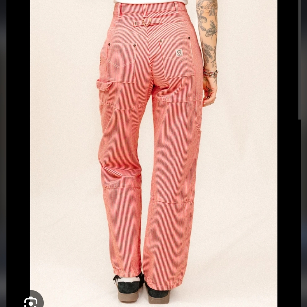 P&Co Railroad Carpenter Pant Red Hickory Stripe